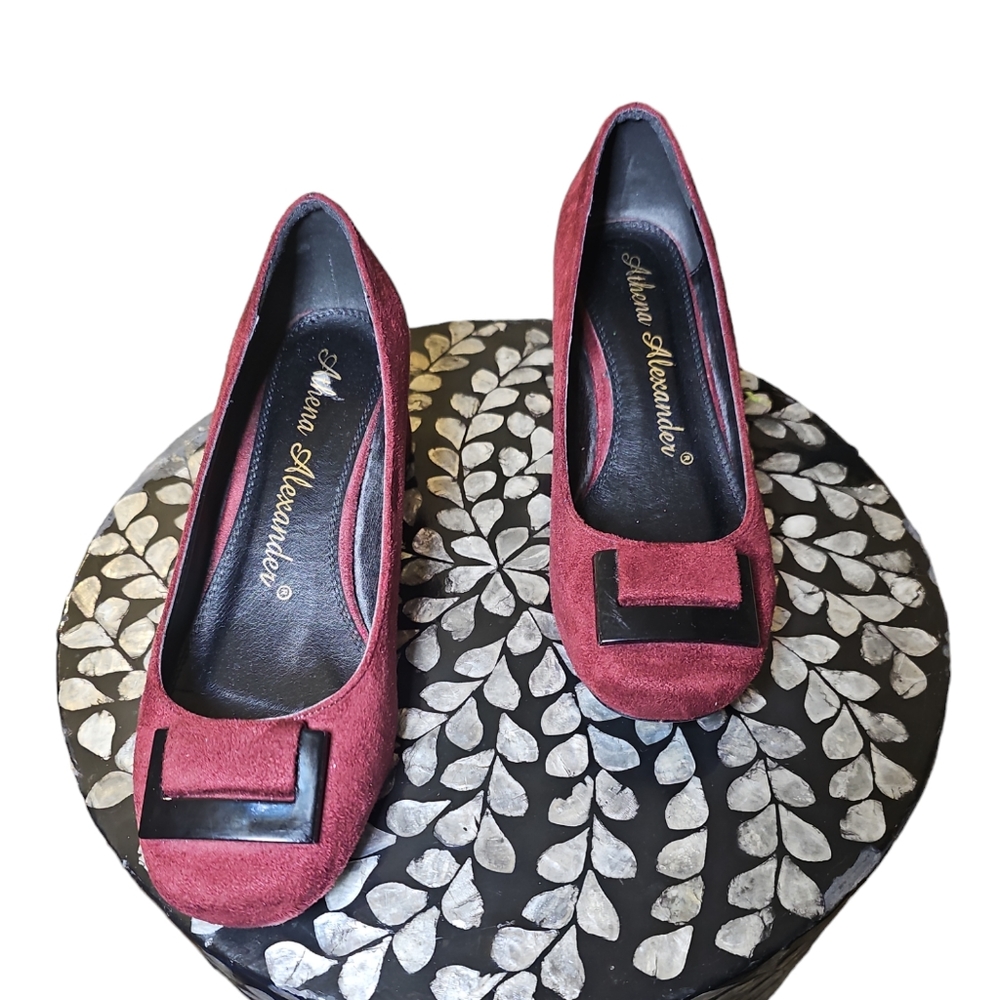 Athena Alexander Kapri Pumps 8 Burgundy 2" Heels
